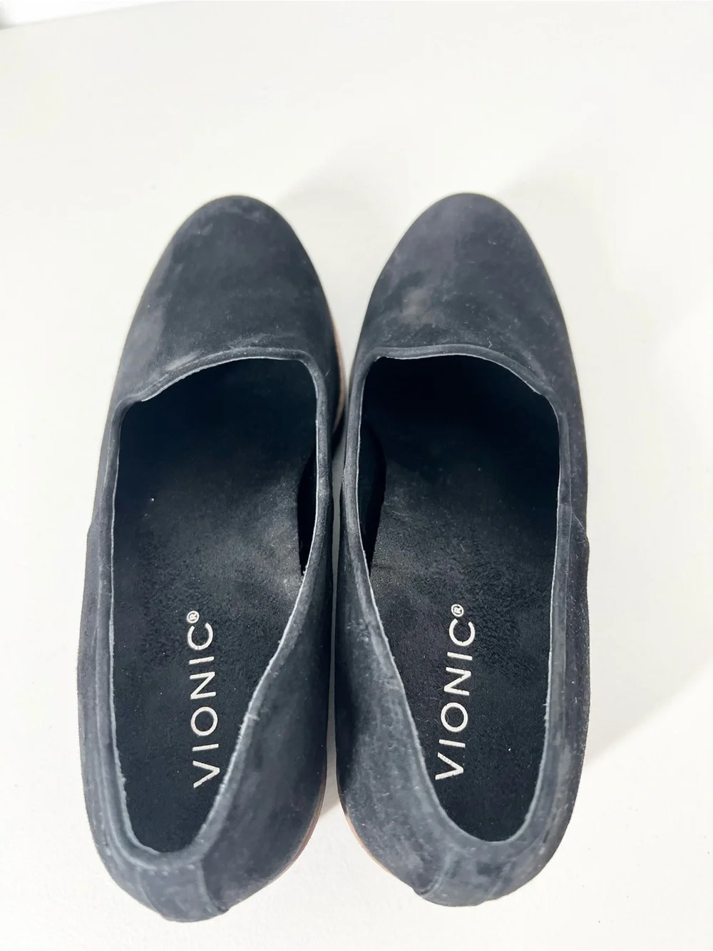 Vionic Willa Wedge Water Repellent Black Slip On Loafers 7.5